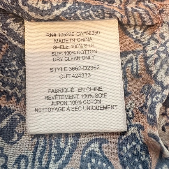 Joie loose & flowy 3/4 sleeve dress w/ separate slip - Picture 10 of 12